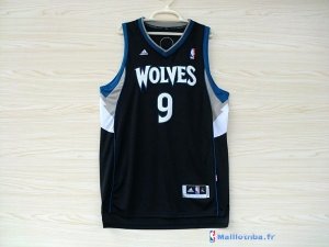 Maillot NBA Pas Cher Minnesota Timberwolves Ricky Rubio 9 Noir