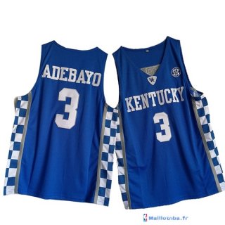 Maillot NCAA Pas Cher Kansas Bam Adebayo 3 Bleu