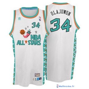 Maillot NBA Pas Cher All Star 1996 Hakeem Abdul Olajuwon 34 Blanc