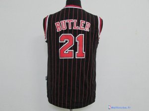 Maillot NBA Pas Cher Chicago Bulls Junior Jimmy Butler 21 Noir Bande