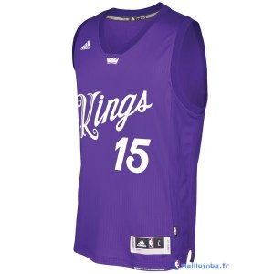 Maillot NBA Pas Cher Noël Sacramento Kings DeMarcus Cousins 15 Pourpre