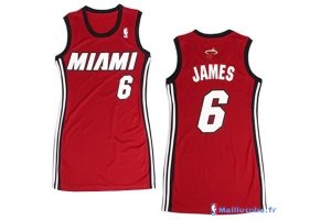 Maillot NBA Pas Cher Miami Heat Femme LeBron James 6 Rouge