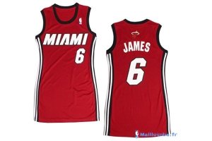 Maillot NBA Pas Cher Miami Heat Femme LeBron James 6 Rouge