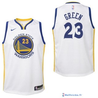 Maillot NBA Pas Cher Golden State Warriors Junior Draymond Green 23 Blanc Association 2017/18