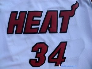 Maillot NBA Pas Cher Miami Heat Ray Allen 34 Blanc Rouge