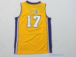 Maillot NBA Pas Cher Los Angeles Lakers Junior Jeremy Lin 17 Jaune