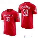 Maillot Manche Courte Houston Rockets Ryan Anderson 33 Rouge 2017/18