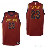 Maillot NBA Pas Cher Cleveland Cavaliers Junior LeBron James 23 Rouge 2017/18