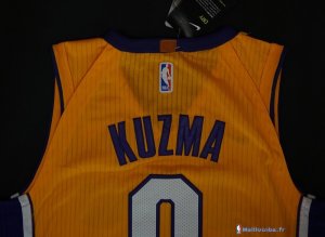 Maillot NBA Pas Cher Los Angeles Lakers Kyle Kuzma 0 Jaune 2017/18