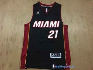 Maillot NBA Pas Cher Miami Heat Jamaal Magloire 12 Noir Rouge