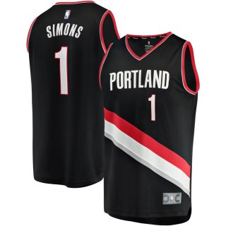 Portland Trail Blazers Anfernee Simons Fanatics Branded Black Fast Break Replica Player Jersey - Icon Edition