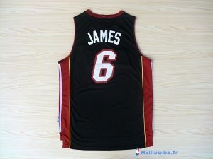 Maillot NBA Pas Cher Miami Heat LeBron James 6 Heat Noir