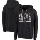 Toronto Raptors Majestic Threads Black Hometown Slogan Tri-Blend Pullover Hoodie