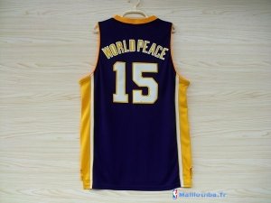 Maillot NBA Pas Cher Los Angeles Lakers Metta World 15 Peace Pourpre