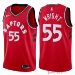 Maillot NBA Pas Cher Toronto Raptors Delon Wright 55 Rouge Icon 2017/18