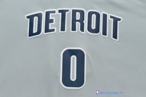 Maillot NBA Pas Cher Detroit Pistons Andre Drummond 0 Gris