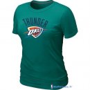 T-Shirt NBA Pas Cher Femme Oklahoma City Thunder Vert Sombre
