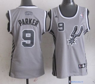 Maillot NBA Pas Cher San Antonio Spurs Femme Tony Parker 9 Gris