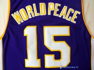 Maillot NBA Pas Cher Los Angeles Lakers Metta World 15 Peace Pourpre