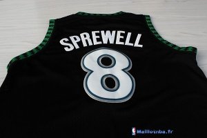 Maillot NBA Pas Cher Minnesota Timberwolves Latrell Sprewell 8 Retro Noir