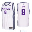 Maillot NBA Pas Cher Sacramento Kings Rudy Gay 8 Blanc Association 2017/18
