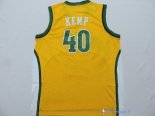 Maillot NBA Pas Cher Seattle Supersonics Shawn Kemp 40 Jaune