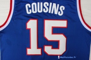 Maillot NBA Pas Cher Sacramento Kings DeMarcus Cousins 15 Retro Bleu