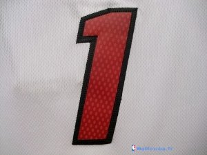 Maillot NBA Pas Cher Miami Heat Chris Bosh 1 Blanc Rouge