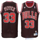 Maillot NBA Pas Cher Chicago Bulls Scottie Pippen 33 Noir Bande