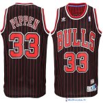 Maillot NBA Pas Cher Chicago Bulls Scottie Pippen 33 Noir Bande