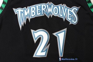 Maillot NBA Pas Cher Minnesota Timberwolves Kevin Garnett 21 Retro Noir