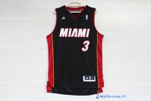 Maillot NBA Pas Cher Miami Heat Dwyane Wade 3 Miami Noir