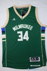 Maillot NBA Pas Cher Milwaukee Bucks Junior Giannis Antetokounmpo 34 Vert