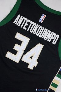 Maillot NBA Pas Cher Milwaukee Bucks Junior Giannis Antetokounmpo 34 Noir