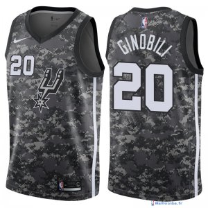 Maillot NBA Pas Cher San Antonio Spurs Manu Ginóbili 20 Nike Camouflage Ville 2017/18