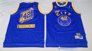 Maillot NBA Pas Cher Golden State Warriors Nathaniel Thurmond 42 City Bleu