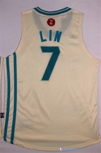 Maillot NBA Pas Cher Noël Charlotte Hornets Lin 7 Blanc