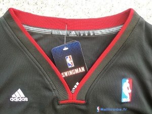 Maillot NBA Pas Cher Miami Heat Dwyane Wade 3 Noir Rouge