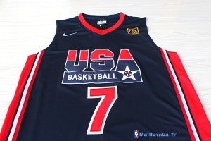 Maillot NBA Pas Cher USA 1992 Bird 7 Noir