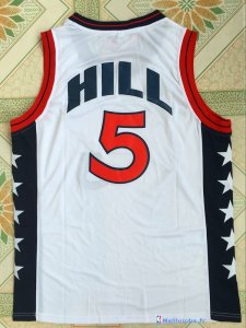 Maillot NBA Pas Cher USA 1996 Grant Hill 5 Blanc