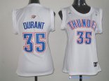 Maillot NBA Pas Cher Oklahoma City Thunder Femme Kevin Durant 35 Blanc Bleu