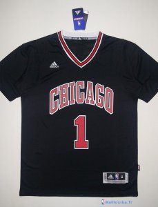 Maillot NBA Pas Cher Chicago Bulls Derrick Rose 1 Noir MC