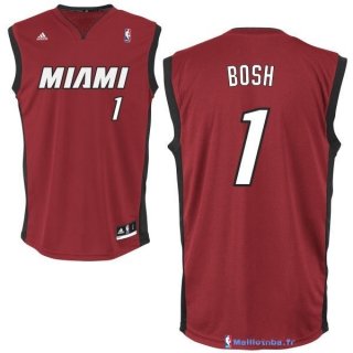 Maillot NBA Pas Cher Miami Heat Chris Bosh 1 Rouge Noir