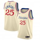 Philadelphia 76ers Ben Simmons Nike Cream 2019/20 Finished Swingman Jersey – City Edition