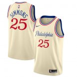 Philadelphia 76ers Ben Simmons Nike Cream 2019/20 Finished Swingman Jersey – City Edition