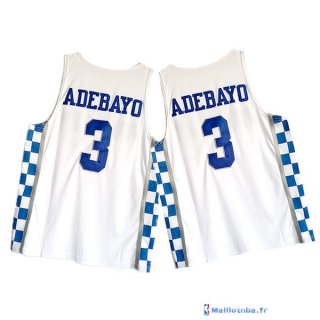 Maillot NCAA Pas Cher Kansas Bam Adebayo 3 Blanc