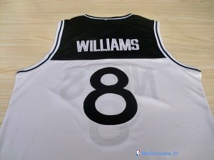 Maillot NBA Pas Cher Brooklyn Nets Deron Michael Williams 8 Blanc Noir