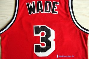 Maillot NBA Pas Cher Miami Heat Dwyane Wade 3 Retro Rouge