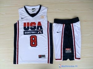 Maillot NBA Pas Cher USA 1992 Pippen 8 Blanc