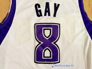 Maillot NBA Pas Cher Sacramento Kings Rudy Gay 8 Blanc